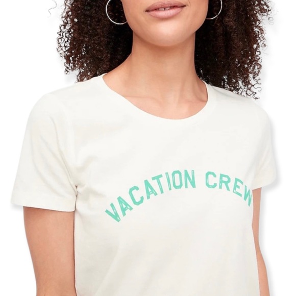 J. CREW Graphic Tee Vacation Crew Short Sleeve Crew Neck T-Shirt - Picture 2 of 9